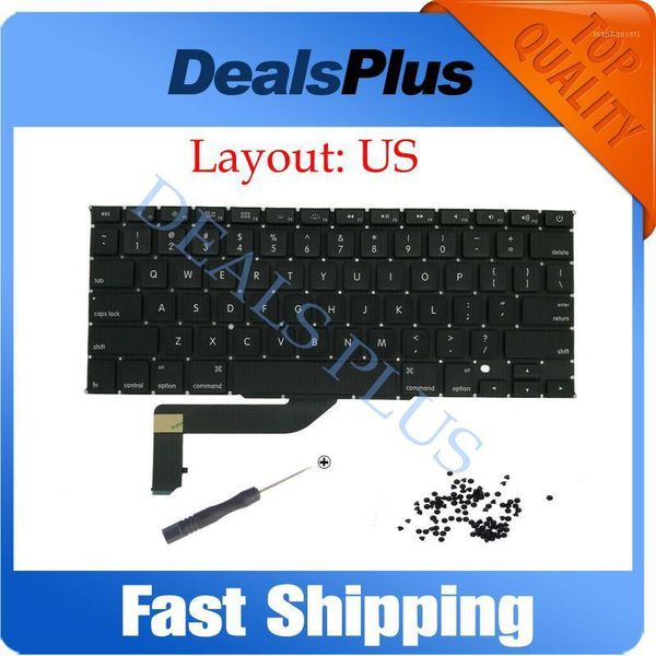 

new a1398 keyboard with screws for pro retina 15.4" lapmc975 mc976 me664 me665 me293 me294 keyboards 2012-20201