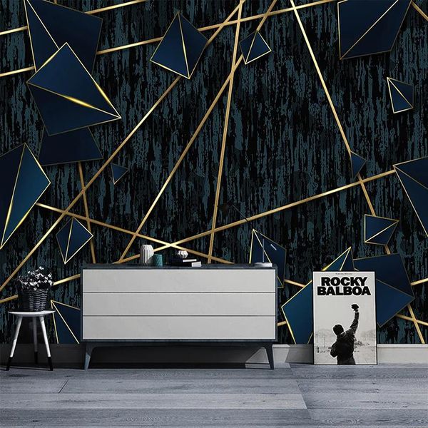 

self-adhesive wallpaper 3d abstract geometric lines p wall murals living room study modern home decor waterproof 3d stickers