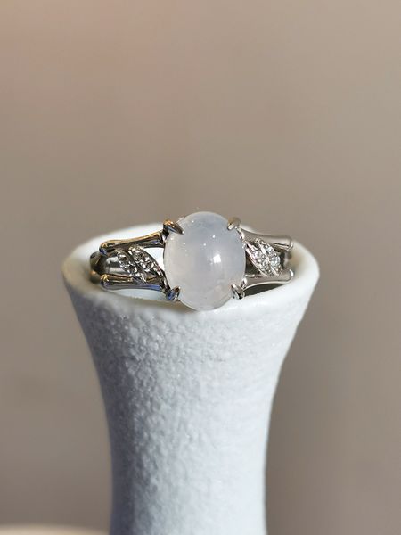 

двойной бамбук нефрита яйцо кольцо, Golden;silver