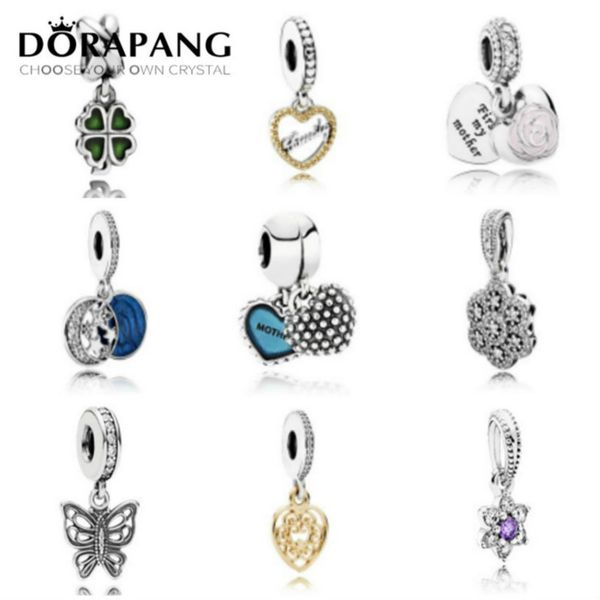 

2021 new wholesale 925 sterling silver pendant charm european charms beads fit women bracelets snake chain bracelet & necklace diy jewelry, Black