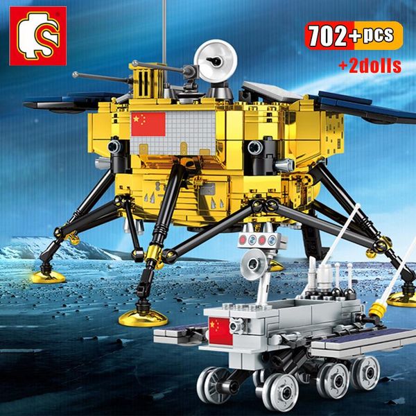 

sembo 702pcs city spaceport space station building block space culture moon probe astronaut figure brick sets children toys wmtfki