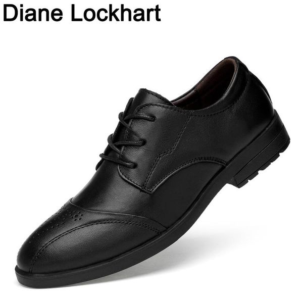 

мужчины из натуральной кожи обувь бизнес формальные мужская офис шнуровка дышащие обувь форма man размер 38-45 handmade zapatos де hombre, Black