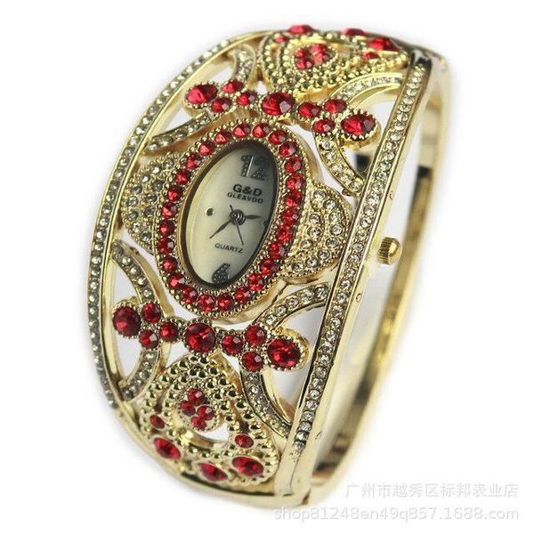 

bear & d gaishideng foreign trade watch cross-border diamond bracelet quartz watch womens watch non-mechanical factory direct sale, Slivery;brown