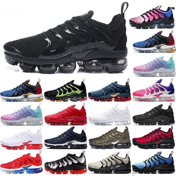

2019 new good casual shoes rainbow full black white tn red men footwear sneakers size 36-45 nxx1