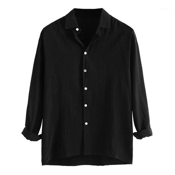 

2020 men shirt long sleeve shirt spring new brand solid color business office formal men dress male chemise1, White;black
