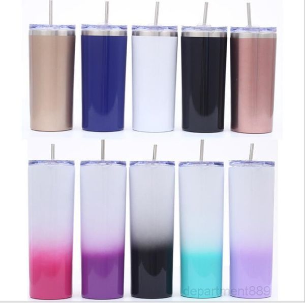 

a-skinny tumbler straight stainless steel tumblers rainbow starry car cups vacuum insulated bottles outdoor travel water cup dhb482