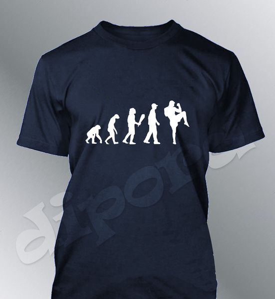 

tee shirt personnalise homme evolution boxe thai m l xl humour human t-shirt sport hooded sweatshirt hoodie