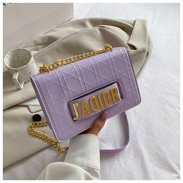

70% off deals online new winter simple candy color lingge chain portable small square bag women's foreign style fashion one shoulder me