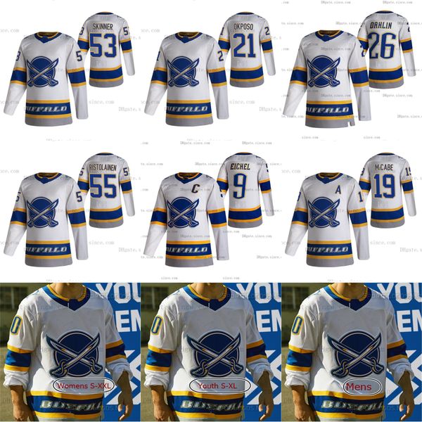 

2021 reverse retro buffalo sabres custom jack eichel rasmus ristolainen dahlin custom big & tall size s-6xl hockey jersey any name number, Black;red