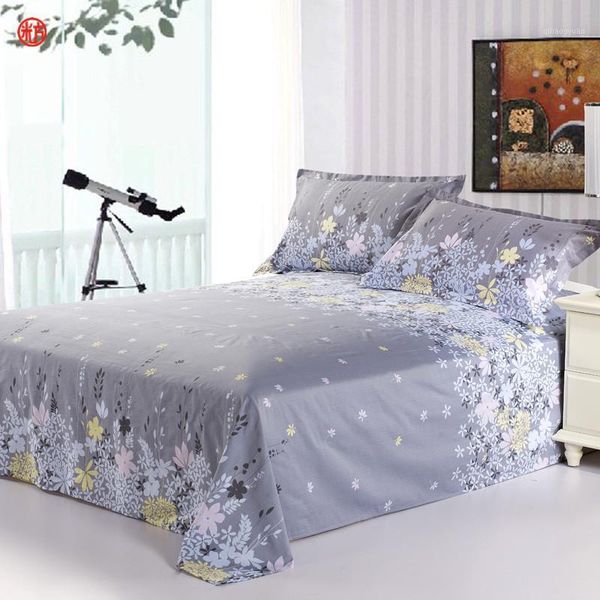 

home textile sheet set 3pcs/set(one flat sheet +two pillowcases) 100%cotton flower printed mattress cover bed clothes bedspread1