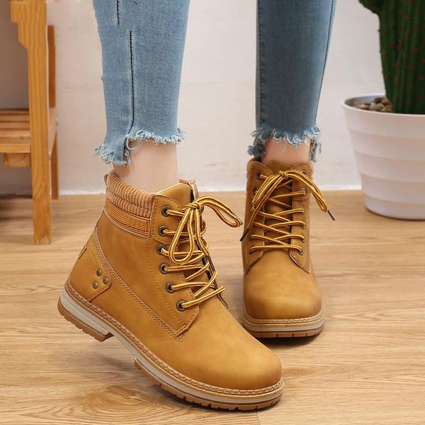 

boots winter shoes woman warm snow women ladies ankle outdoor thick bottom tooling pink booties 2021, Black