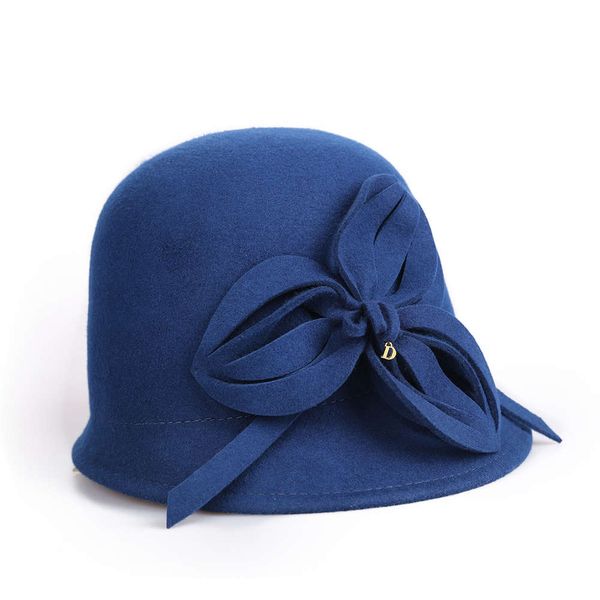 

linglong clothing autumn and winter new wool hat children's korean fashion versatile warm sheep felt hat, Blue;gray