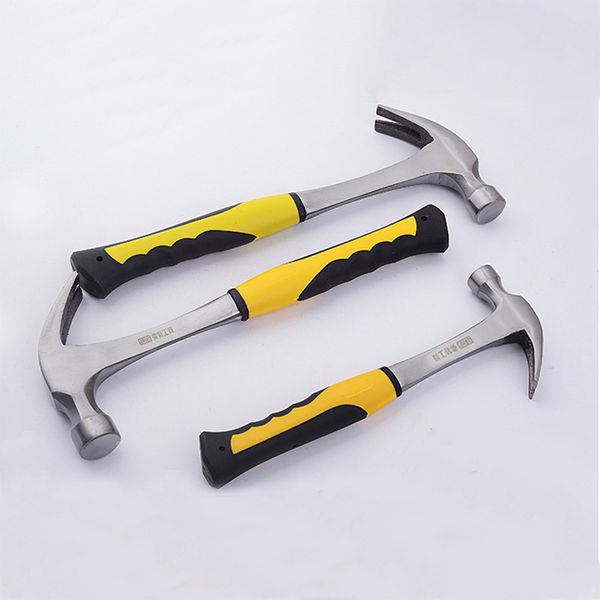 

1pcs professional carbon steel claw hammer multifunctional one-piece steel forged hammers with non-slip handle nailing tool