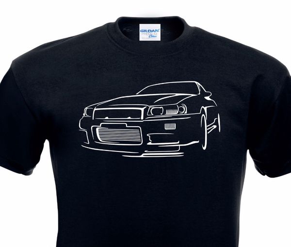 

короткий рукав для моды мужского костюма дизайна футболки настройки gtr r34 скорости потребности гонщика автомобиль авто tee рубашки спорт с