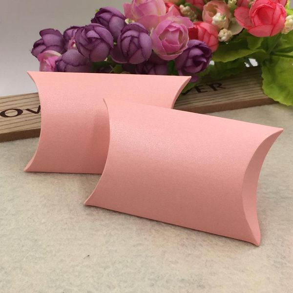 

50шт много pink kraft подарочные коробки бумаги подушка box diy упаковка коробка для candycakejewelrygiftchocolateparty коробки 50шт много р