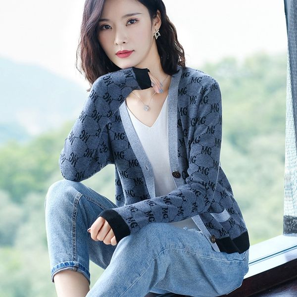 

women's short 2020 new loose knit cardigan thin single breasted sweater knitwear knitwear knitwearcoat melz0, White;black