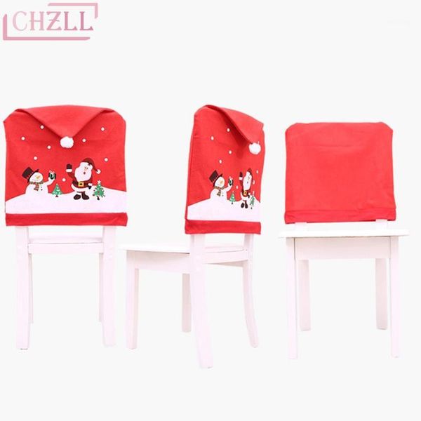 

christmas decorations chzll santa claus snowman merry hats xmas decor for home pendant drop ornaments chair cover noel navidad 1