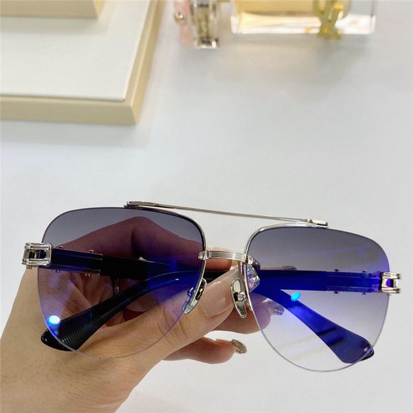 

grand-evo fashion for two with protection vintage men frame popular metal case oval sunglasses come with half classic sungl negx, White;black