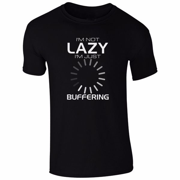 

new men's funny slim fit t shirt men i'm not lazy i'm just buffering tee shirt sport hooded sweatshirt hoodie