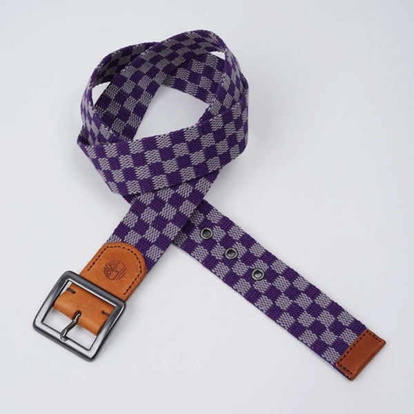 

new american style purple plaid knitting men's versatile pin buckle student youth canvas trouser belt, Black;brown