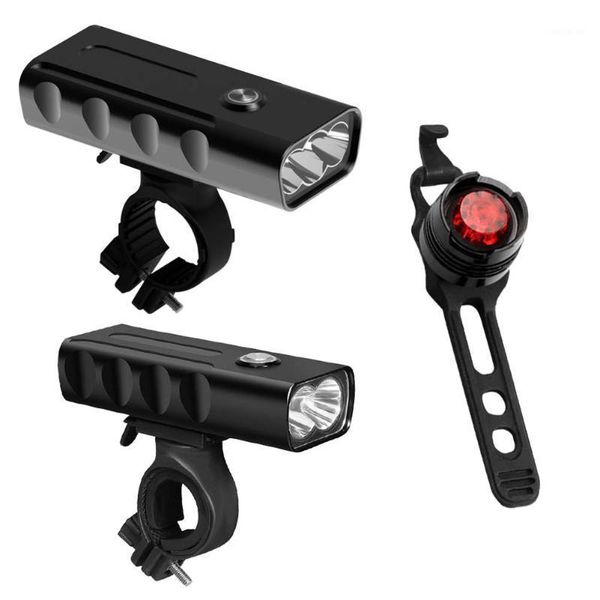 

bike lights 2pcs waterproof 1000lm t6 led 3 modes bicycle warning headlight taillight mtb mountain lights1