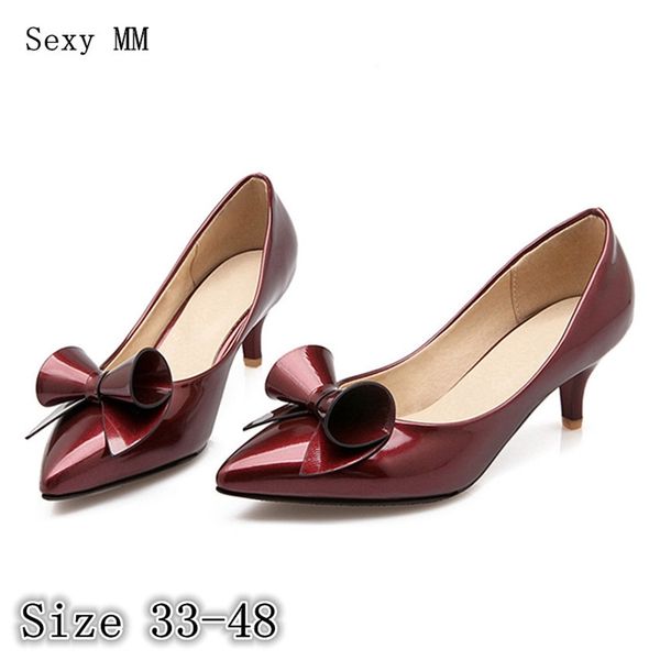 

high heels women high heel shoes pumps stiletto woman party wedding shoes kitten heels plus size 33 - 40 41 42 43 44 45 46 47 48 y200111, Black