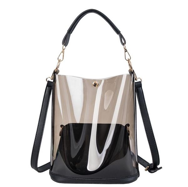 

transparent bucket bag women handbags fashion lady shoulder bags composite bag crossbody totes