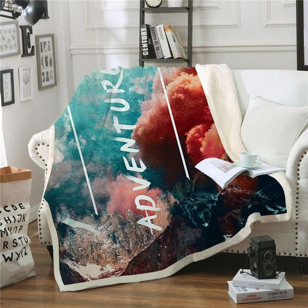 

blankets 3d printed sherpa blanket sofa landscape bedding