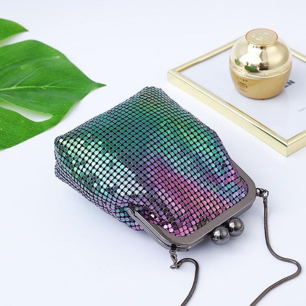 

brand color changing magic sequined evening bag for women mini chain shoulder bag phone purse handbag female sequins clutches1
