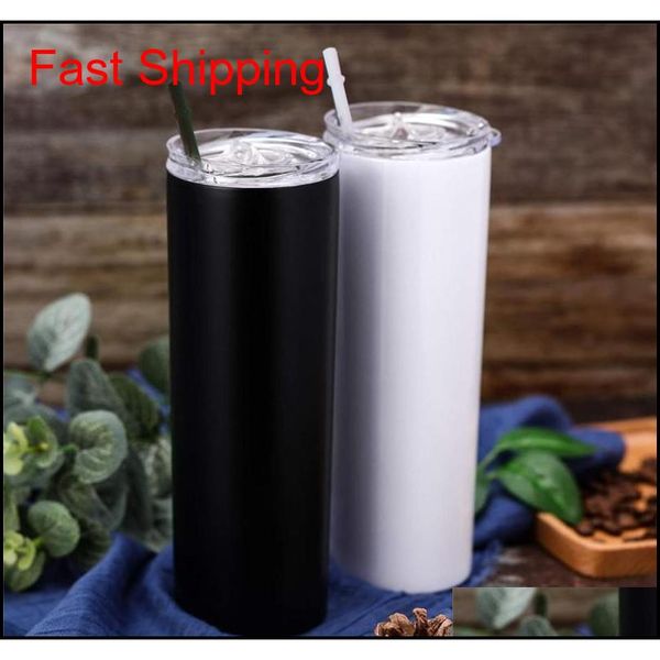 

dhl ship diy blank 20oz sublimation skinny tumbler double wall stainless steel vacuum insulated water mugs qylpgs bdetoys
