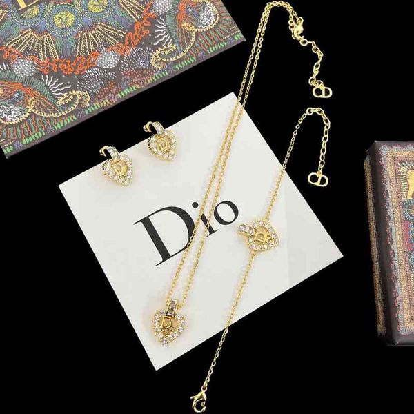 

70% off family new necklace female minority heart letter earrings brass love bracelet, Silver