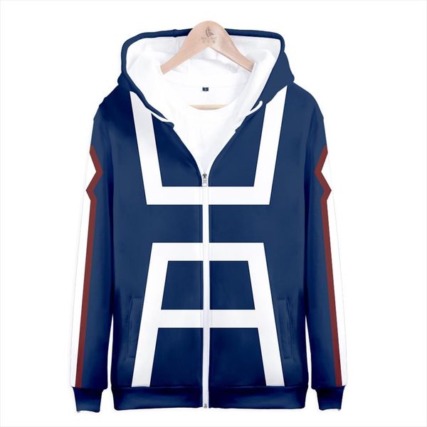 

my hero academia hoodies izuku midoriya shouto todoroki boku no hero academia cosplay costume sweatshirt boys girl zipper jacket, Black
