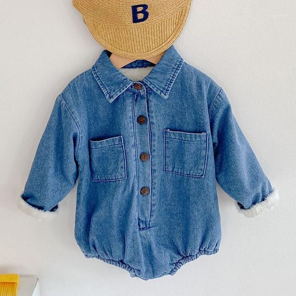 

clothing sets born infant baby boys girls knit rompers spring autumn kids girl long sleeve cowboy thicken clothes1, White