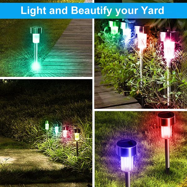 

10pcs 5w high brightness solar power led lawn lamps with lampshades white & silver colorful lamp fashion light lamp