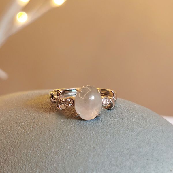 

jade яйцо кольцо (серебро, Golden;silver