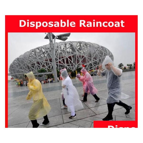 

disposable pe raincoats poncho rainwear travel rain coat rain wear gifts mixed colors wholes qylpdy lipper