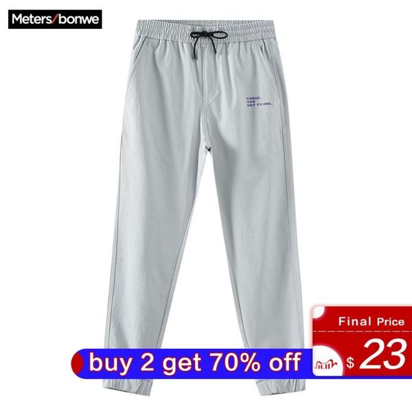 

metersbonwe 2020 spring new men handsome sport pants jogging trousers fashion male brand leisure beam feet pants lj201103, Black