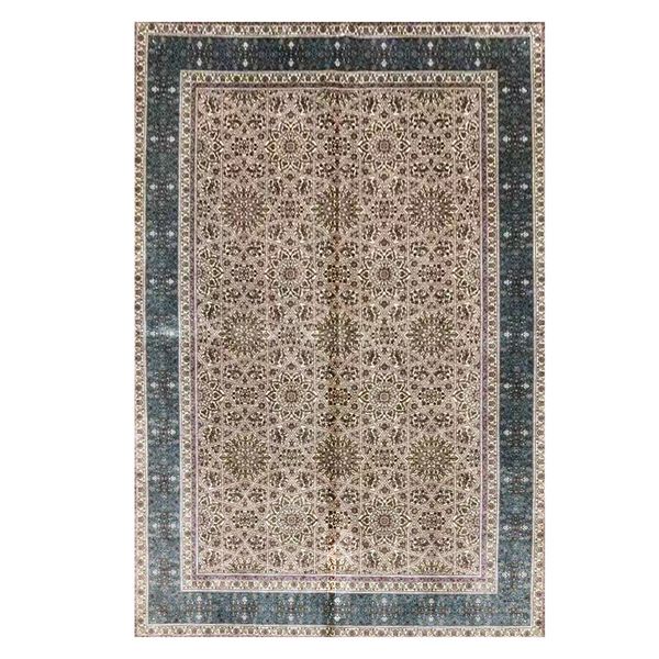 

6'x9' geometry design silk rugs hand made silk carpet classic sofa area carpet