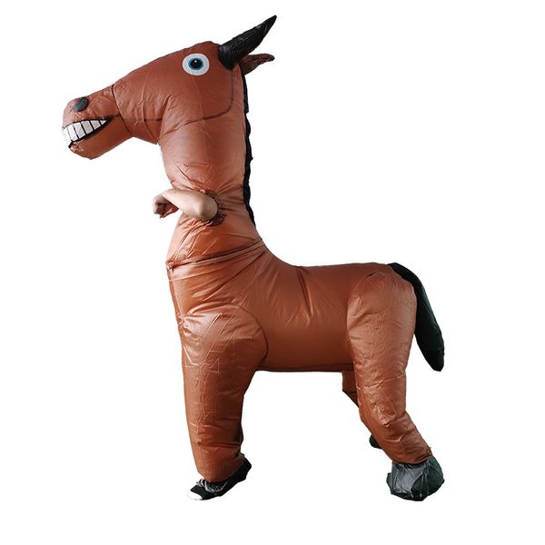 

mascot costumes exotic inflatable costume party horse model mascot suit christmas halloween birthday activity and easter for adult, Red;yellow