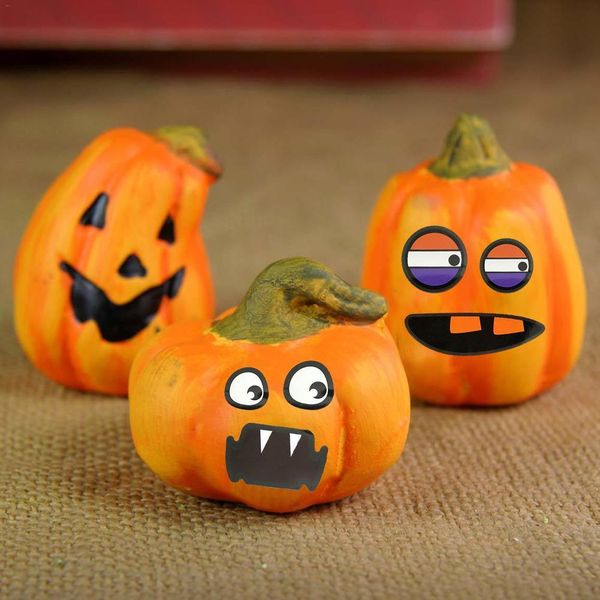 

12pcs halloween pumpkin decorating craft kit stickers facial expressions for children sticker toy party decoration wmtaob yyysports