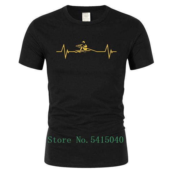 

funny t shirt men's new heartbeat of rowing summer short sleeve kayaking t-shirt o-neck men canoeing tshirt sport hooded sweatshirt hoo