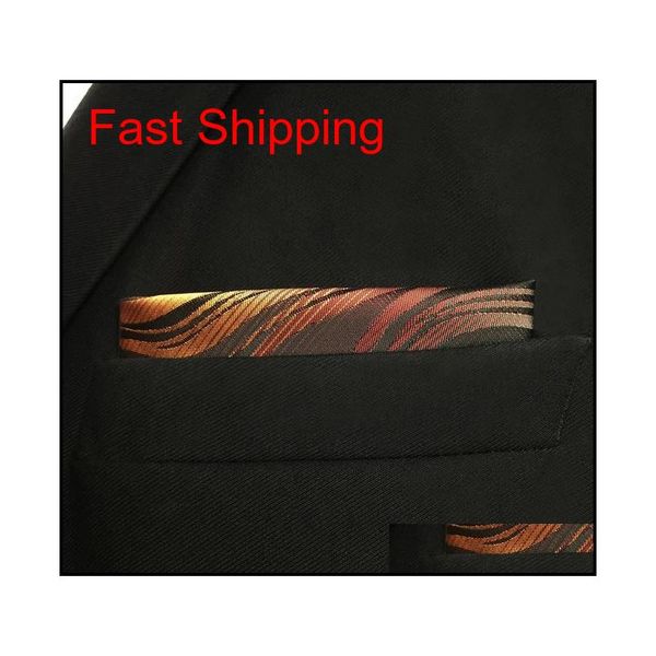 

bh17 orange black ripple silk wedding mens pocket square novelty classic ha qylgmi dh_seller2010, Blue;white