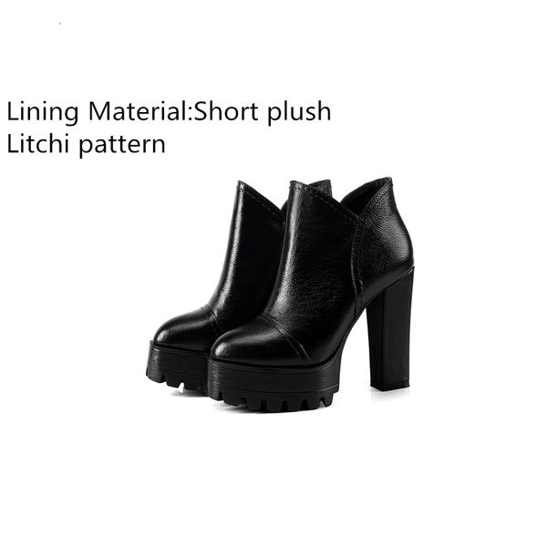 

new senior 2021 quality for women spring fall high heels boots zip solid 43xw, Black