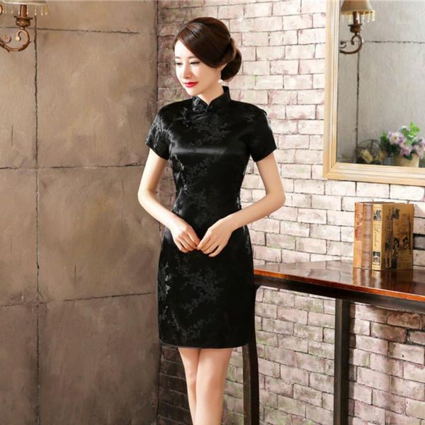 

traditional chinese dress mujer vestido women's satin long cheongsam qipao flower size s-6xl plum blossom qipao1, Red