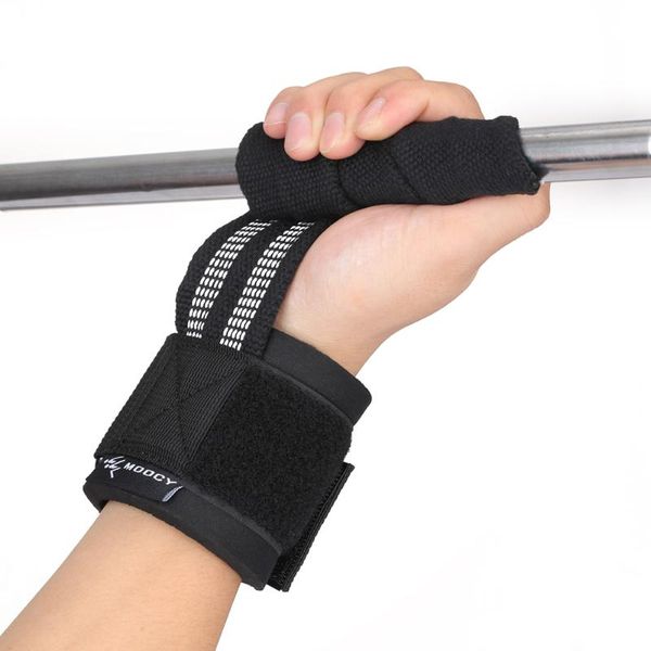 

portable weightlifting wrist strap nylon compression sports training guard wristband gym fitness pull up wristbands, Black;red