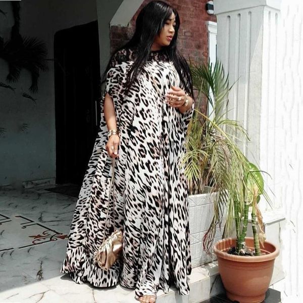 

ethnic clothing african dresses for women 2021 dashiki summer plus size leopard long maxi dress traditional fairy loose dreams, Red