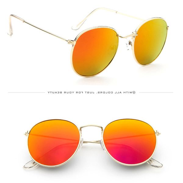 

metal ssic round sunglasses brand men female frames mirror lenses sun glasses for women male retro