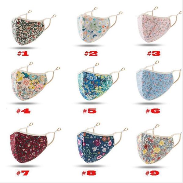 

print mouth masks anti dust washable floral reusable face cover designer mask sale