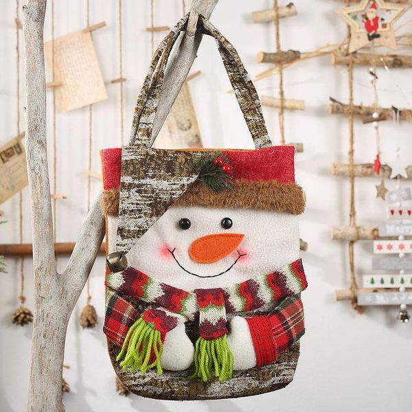 

gift wrap 1pc christmas flannel bag cookies candy packaging year decoration1