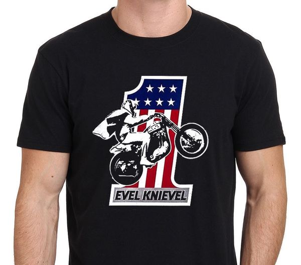 

limited evel knievel american iconic daredevil design black t-shirt size s-5xlprint t shirt men sport hooded sweatshirt hoodie